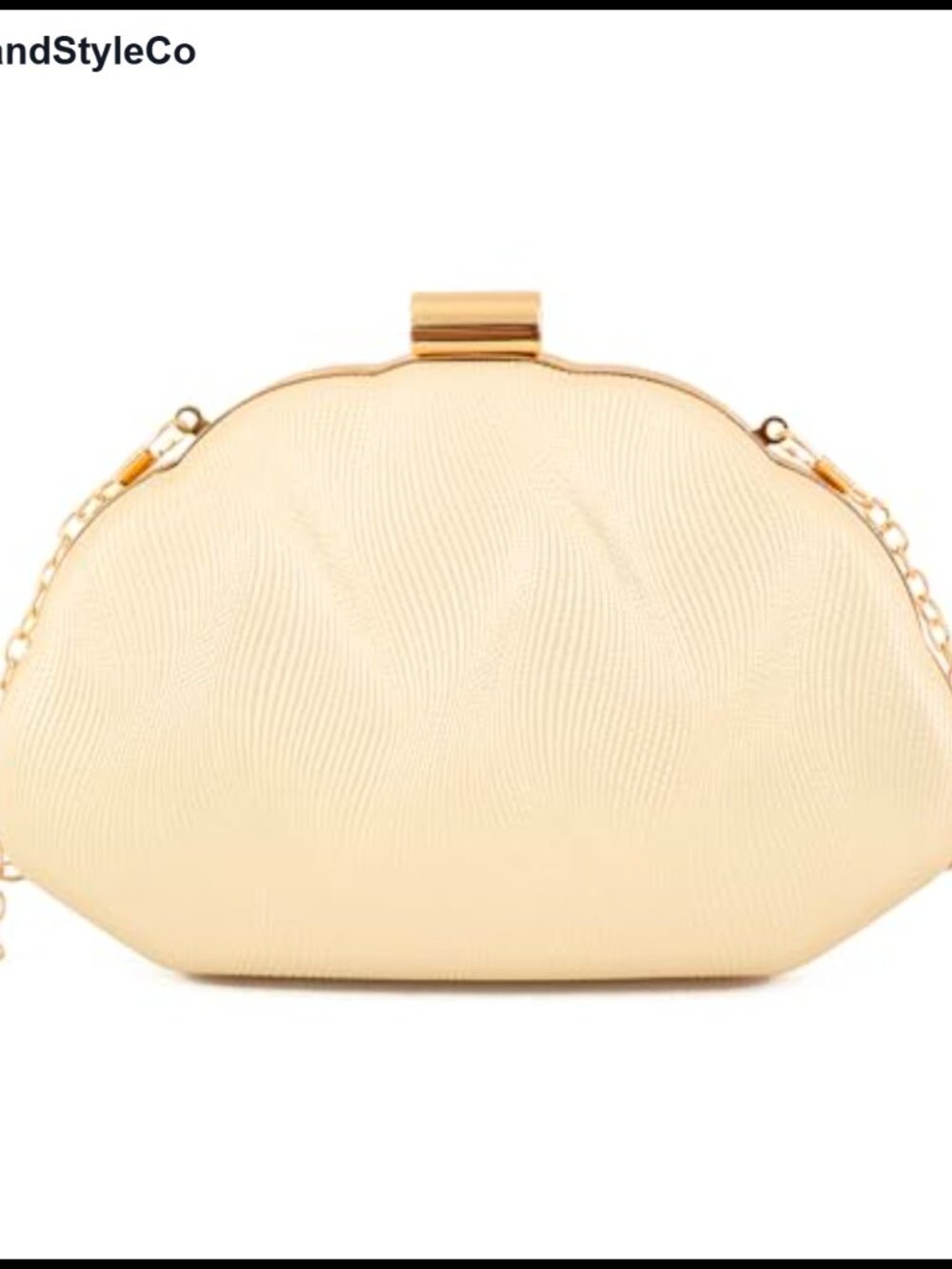Gold Clutch Purse for Women, Shell Evening Bag with Chain, Wedding